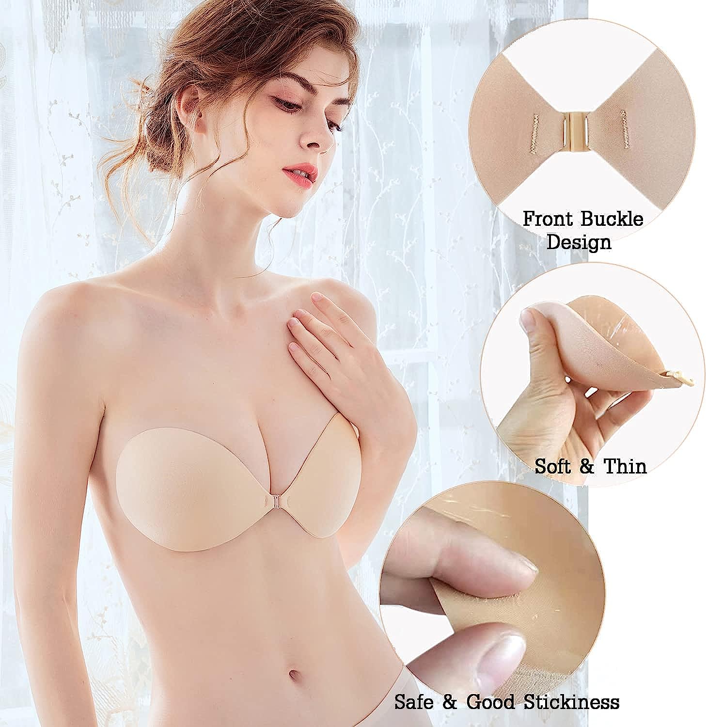 Comfortable Stylish silicone push up bra Deals 